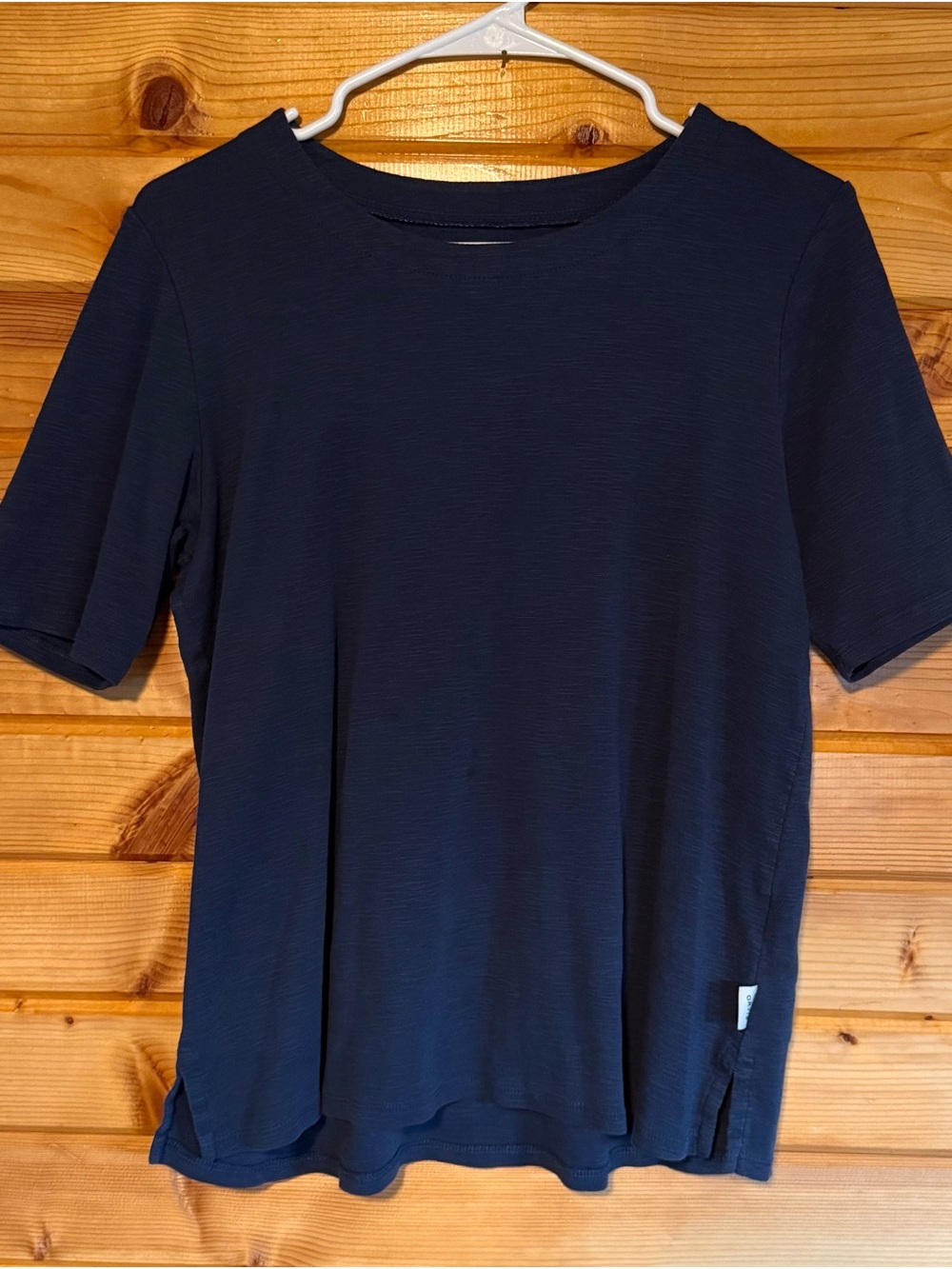 Orvis Navy Short-Sleeve Pima Cotton Crewneck Tee